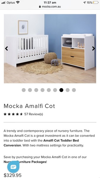 mocka amalfi cot review